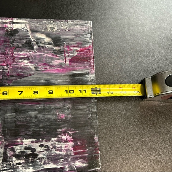 Original Abstract Painting On Reclaimed Wood 12” X 12 “ X‎ 1” Getting Through It - Picture 9 of 16